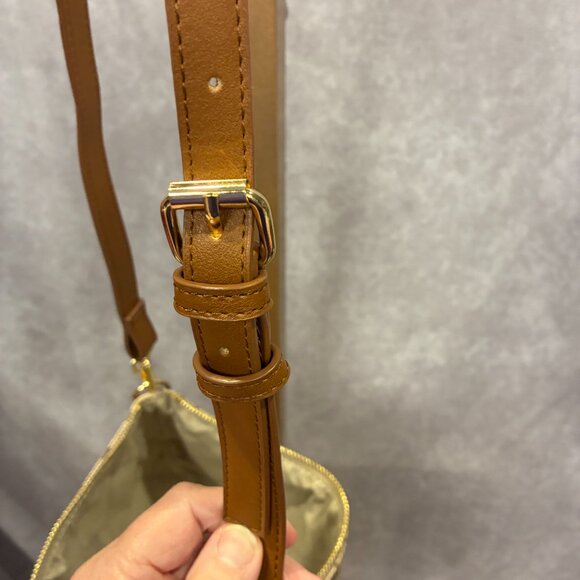 Steve Madden Multipurpose Cognac BBerlin Logo Monogram Tote, Bag in Bag. - Picture 13 of 14